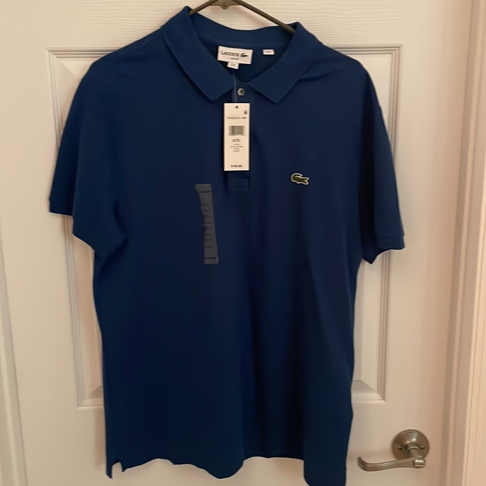 Lacoste Polo NWT Blue FR 6 XL Slim Fit